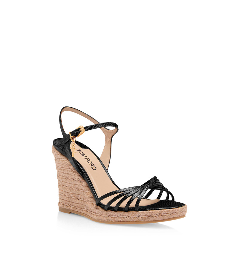 TOM FORD PRINTED LIZARD LEATHER CABANA SANDAL outlook