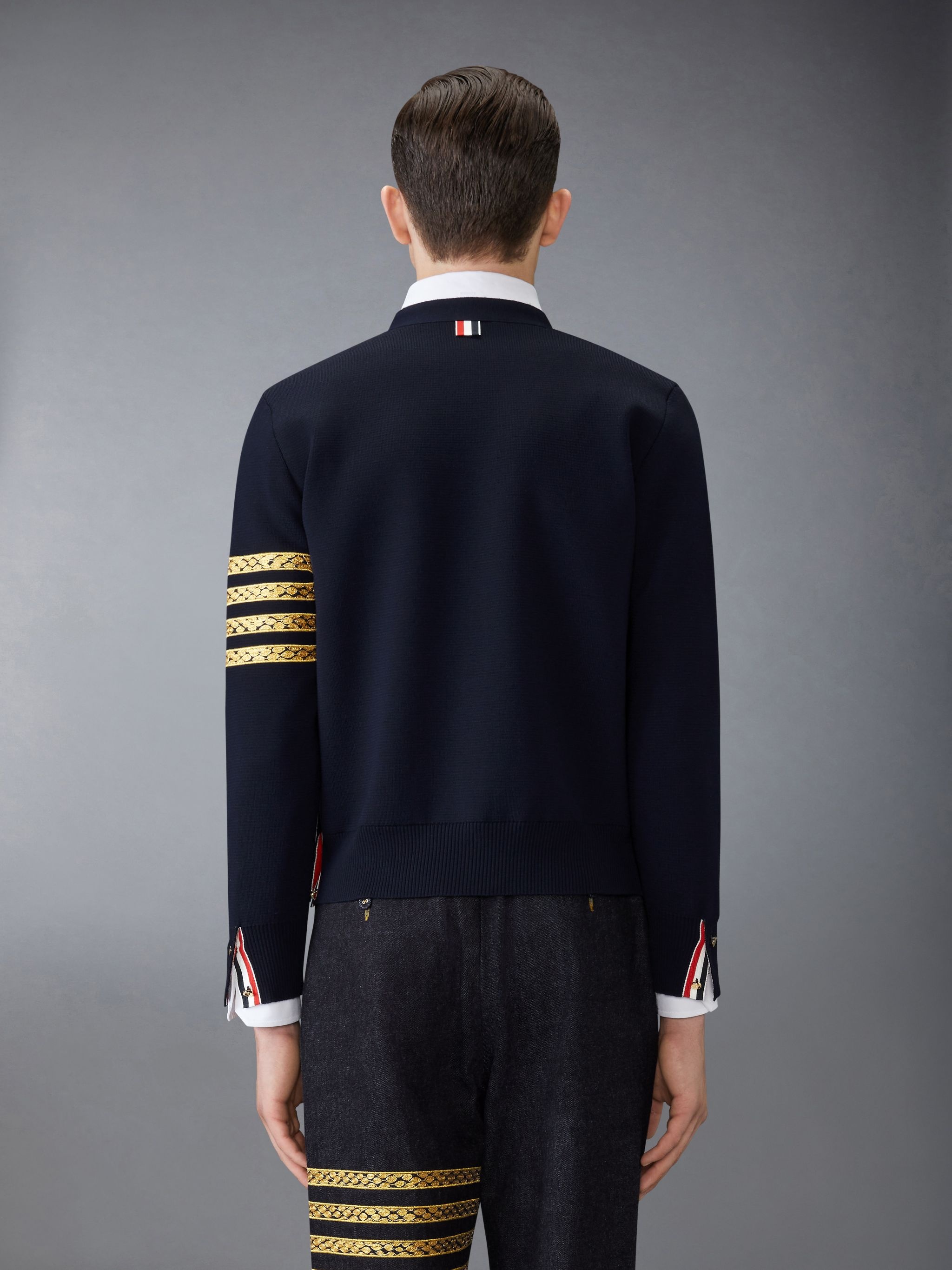 Thom Browne ネイビー Lunar New Year フーディ Fit 1 Unconstructed Sb S/C Classic W/Radial Cornelly And