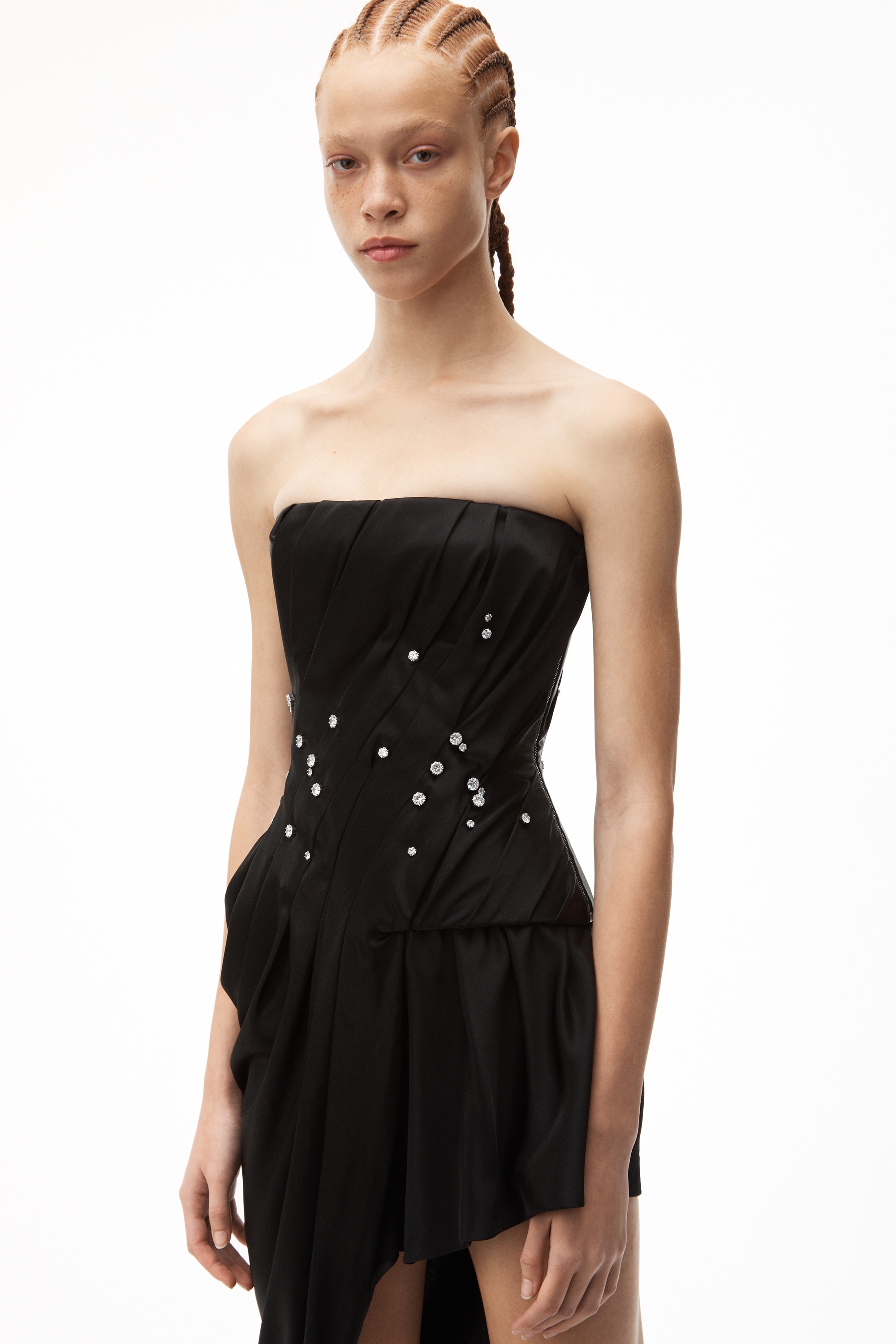 DRAPED BUSTIER DRESS - 3