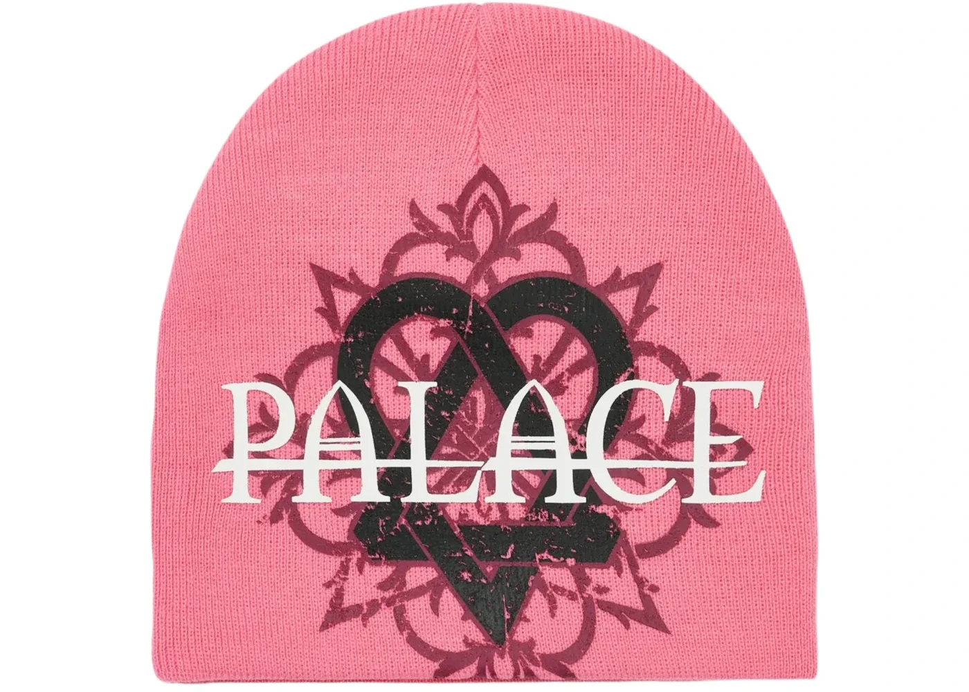 Palace Tri-Gram Nein Cuff Beanie Pink - 1