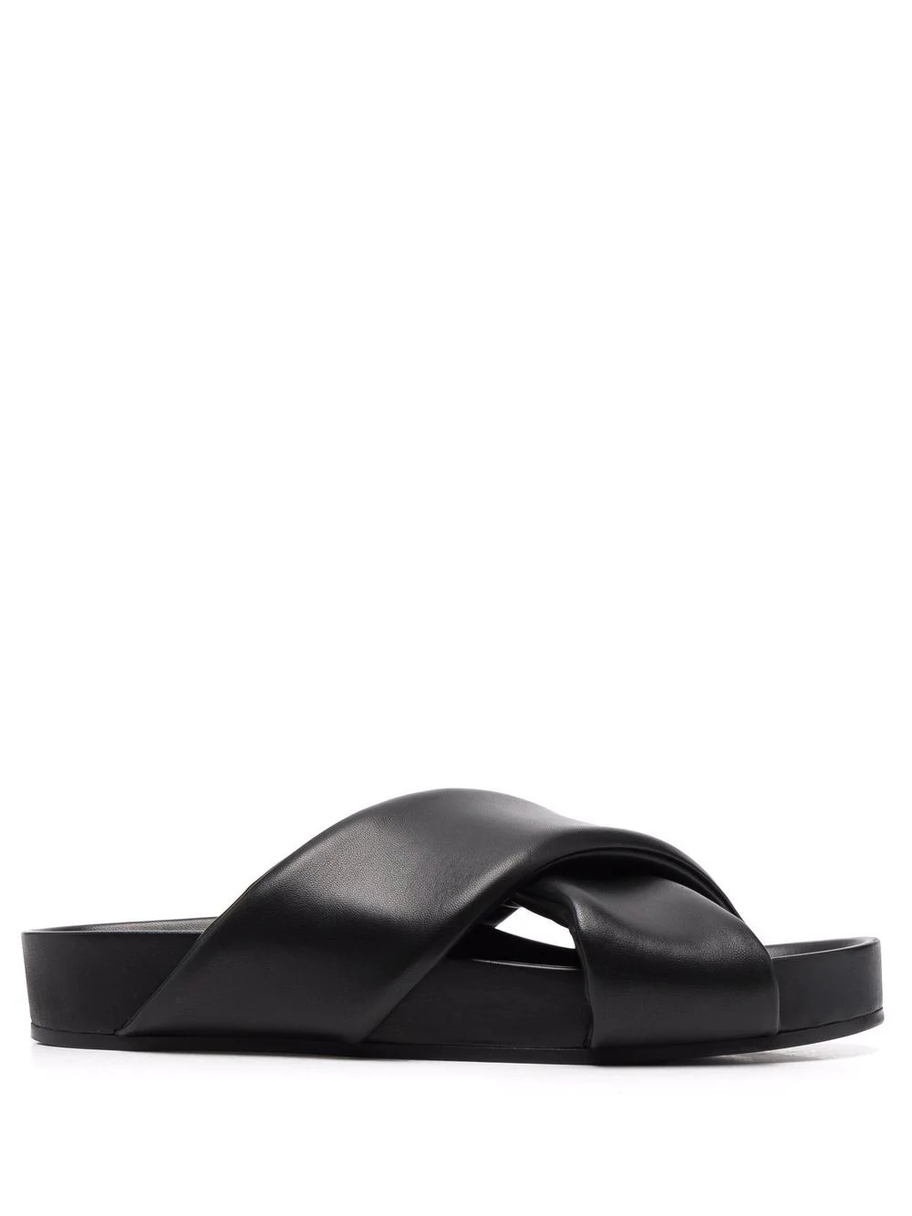 cross-strap leather sandals - 1