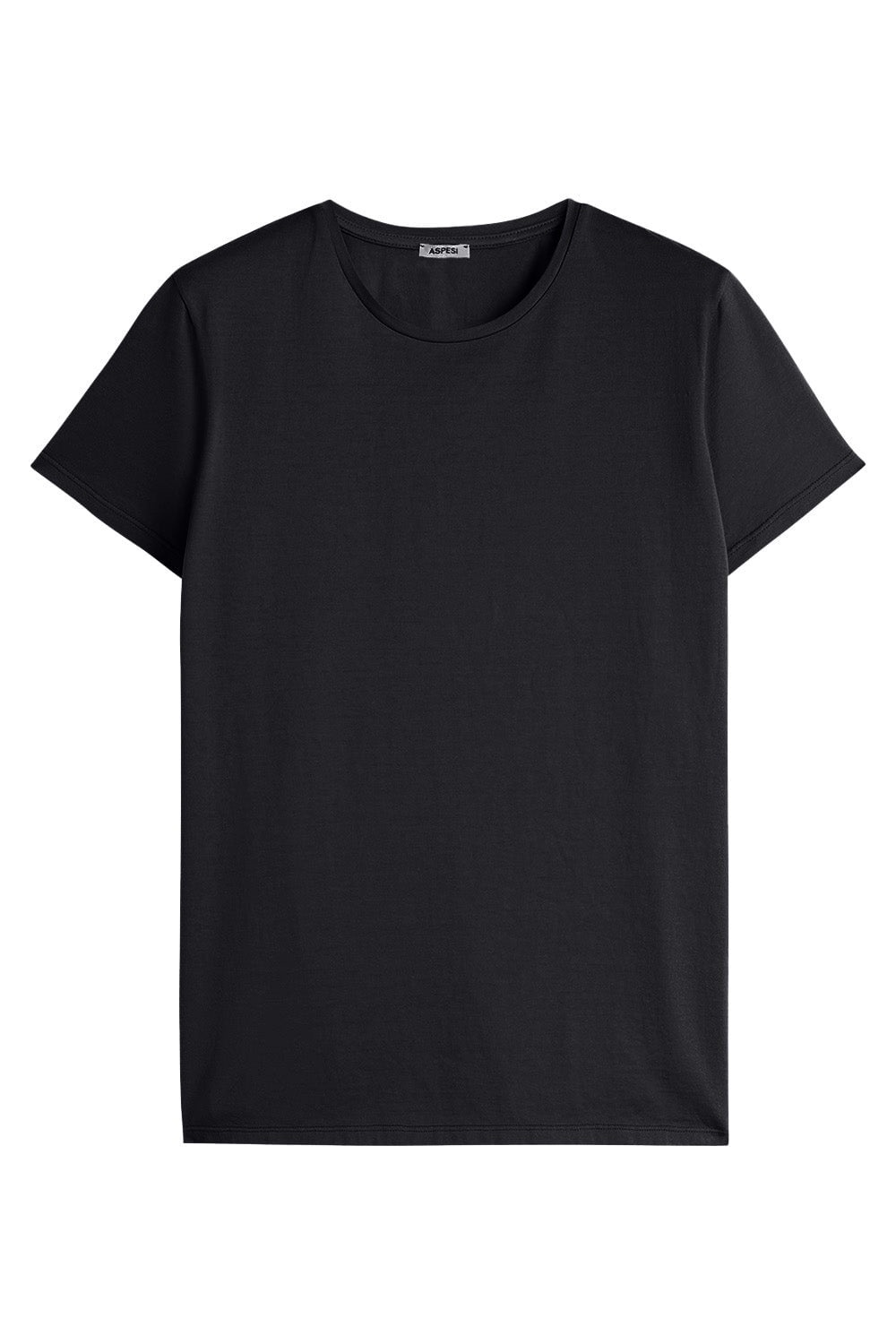 Crew Neck Tee - Black - 1