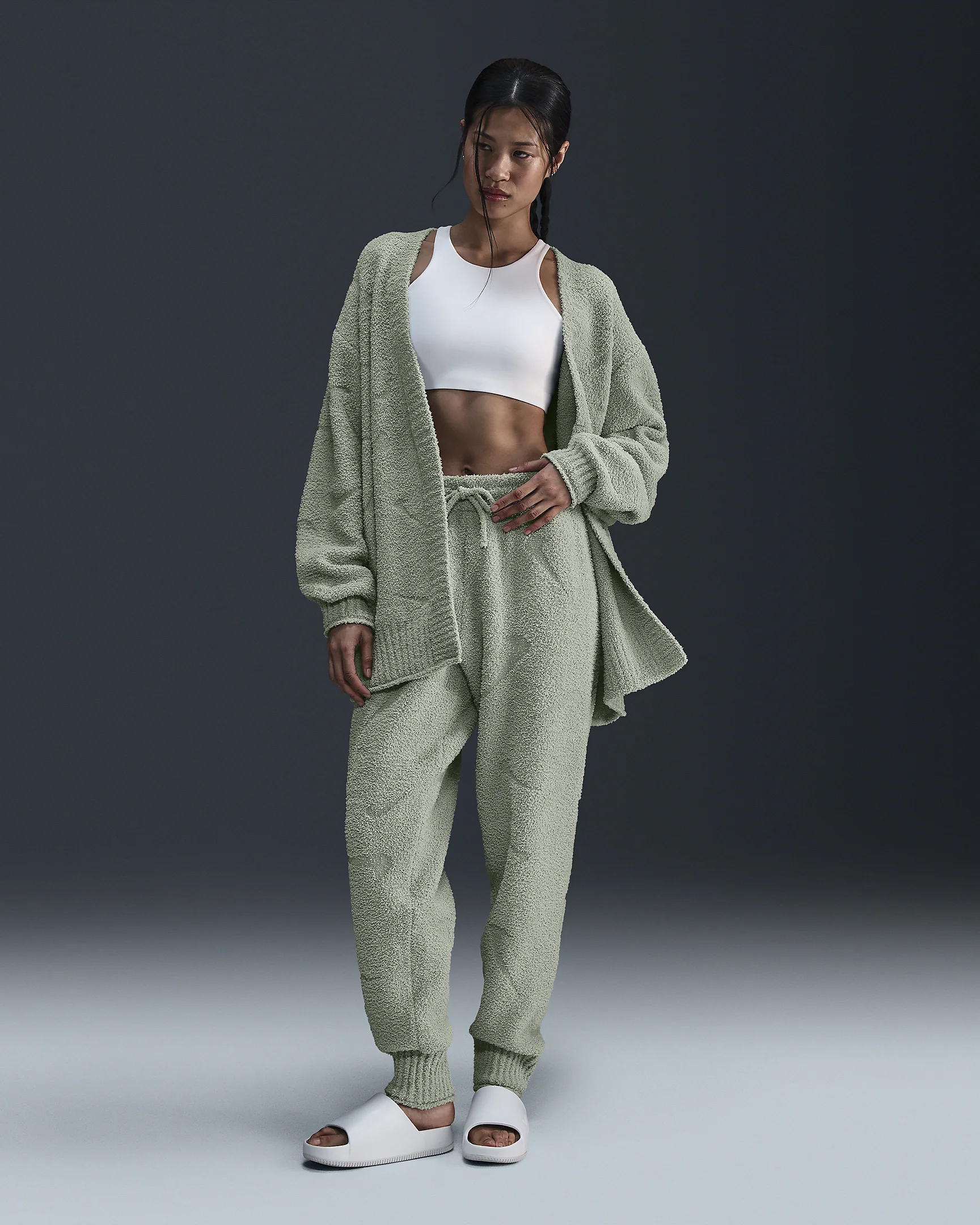 Nike Sportswear Phoenix Cozy Bouclé Women's High-Waisted Oversized Knit Pants - 1