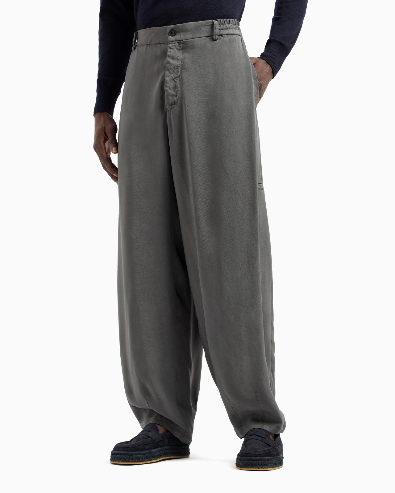 WIDE-LEG VISCOSE TROUSERS - 4