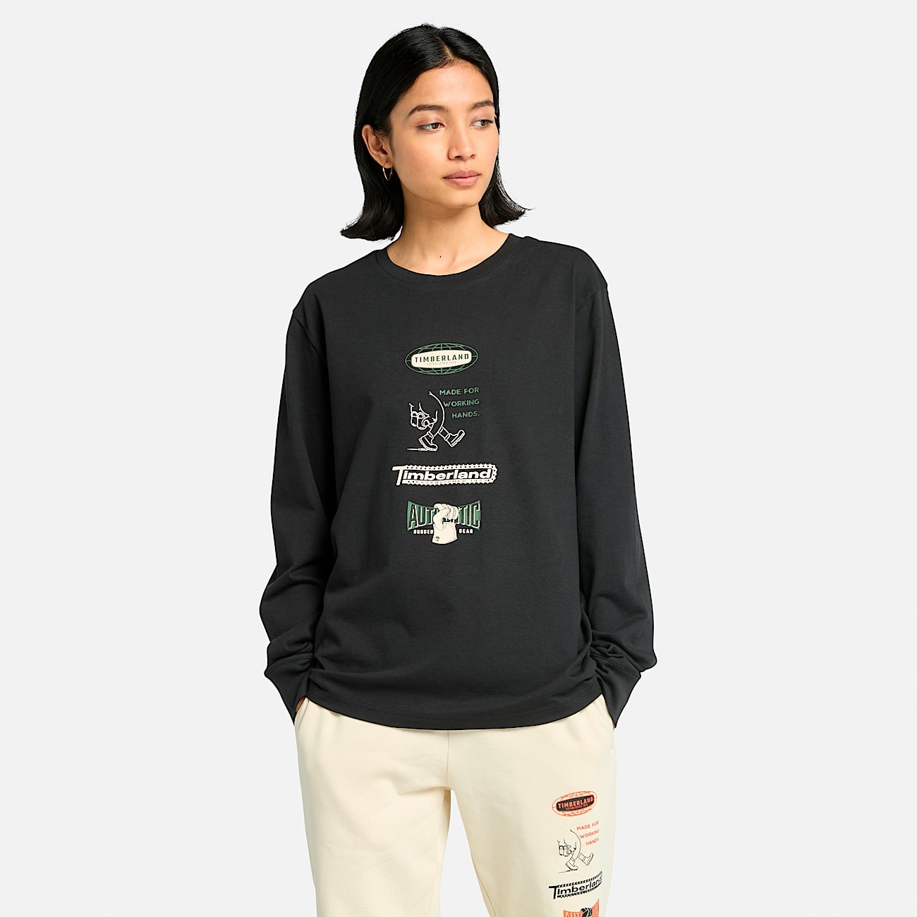 Long Sleeve "Made For Working" Graphic T-Shirt - 4