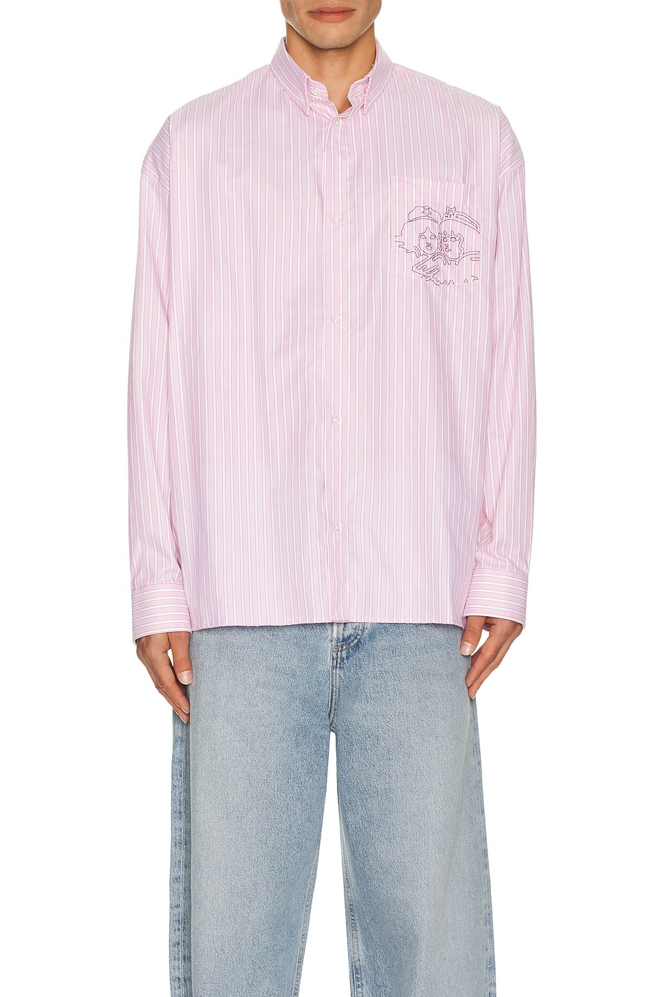 Angel Embroidered Striped Shirt - 4