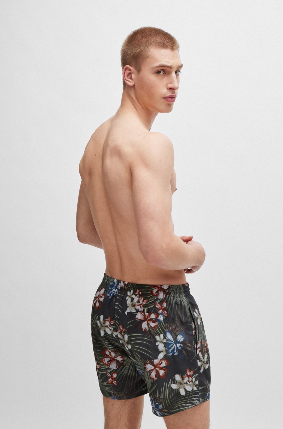 FULLY LINED SWIM SHORTS WITH SEASONAL PRINT - 4