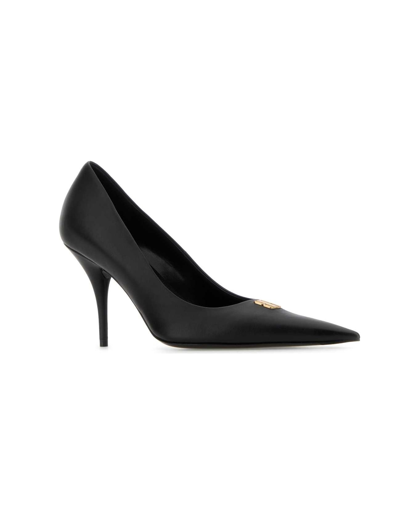 Black Leather Avenue Bb Editor 90 Pumps - 2