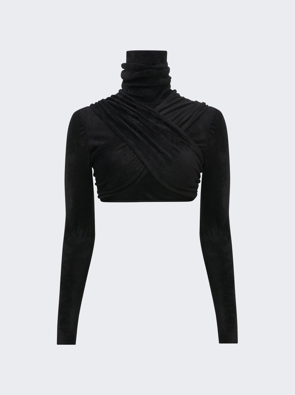 Draped Blouse Black - 1