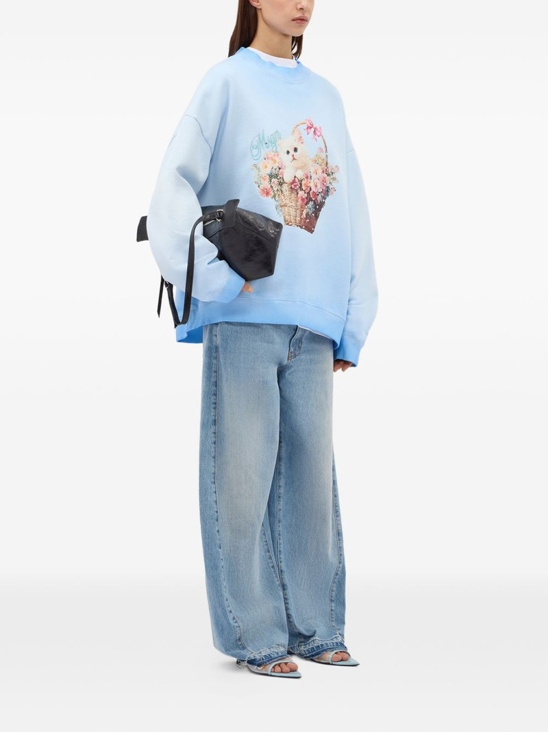 MSGM cat-print sweatshirt outlook