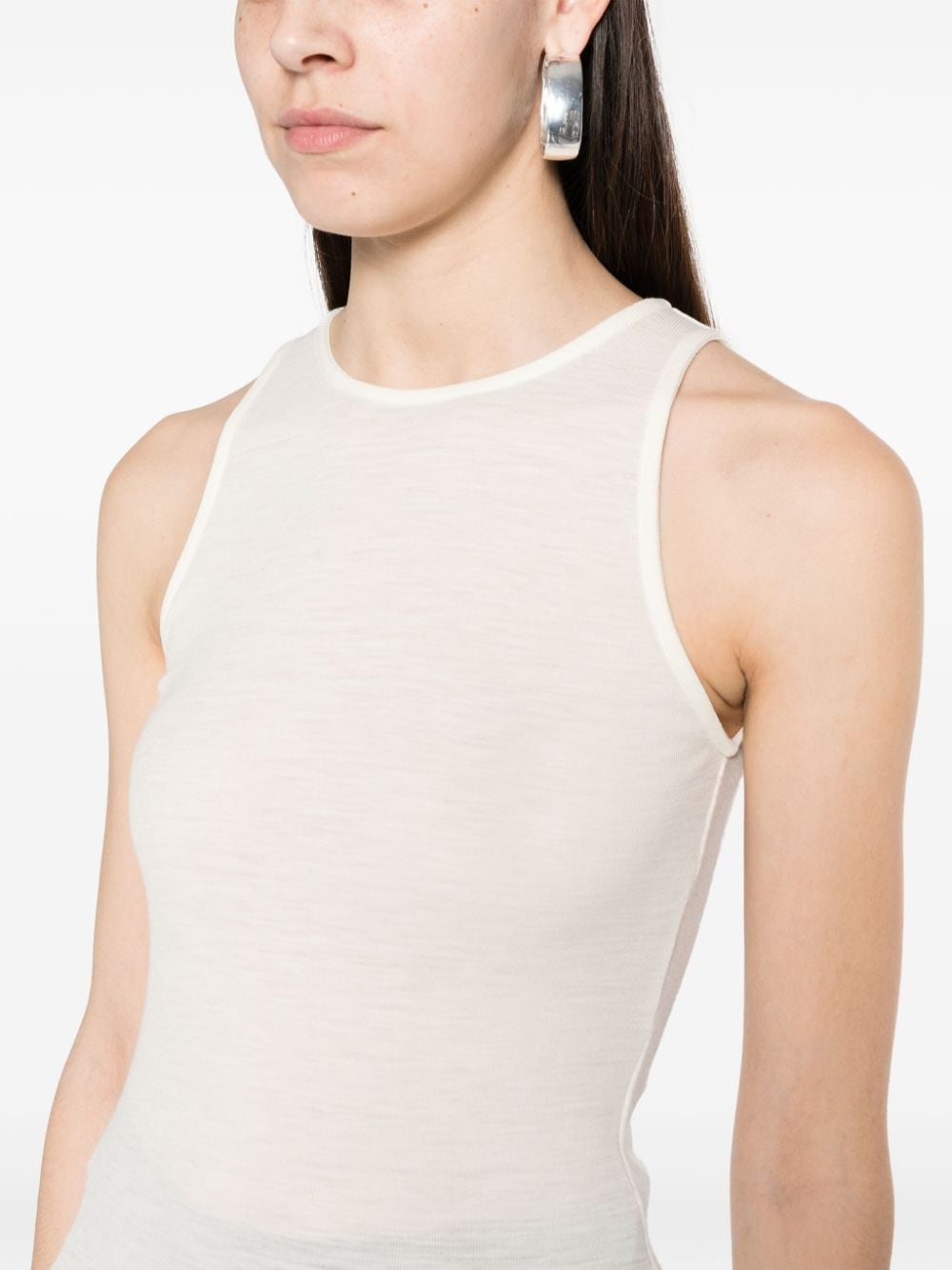 ribbed-knit wool tank top - 5