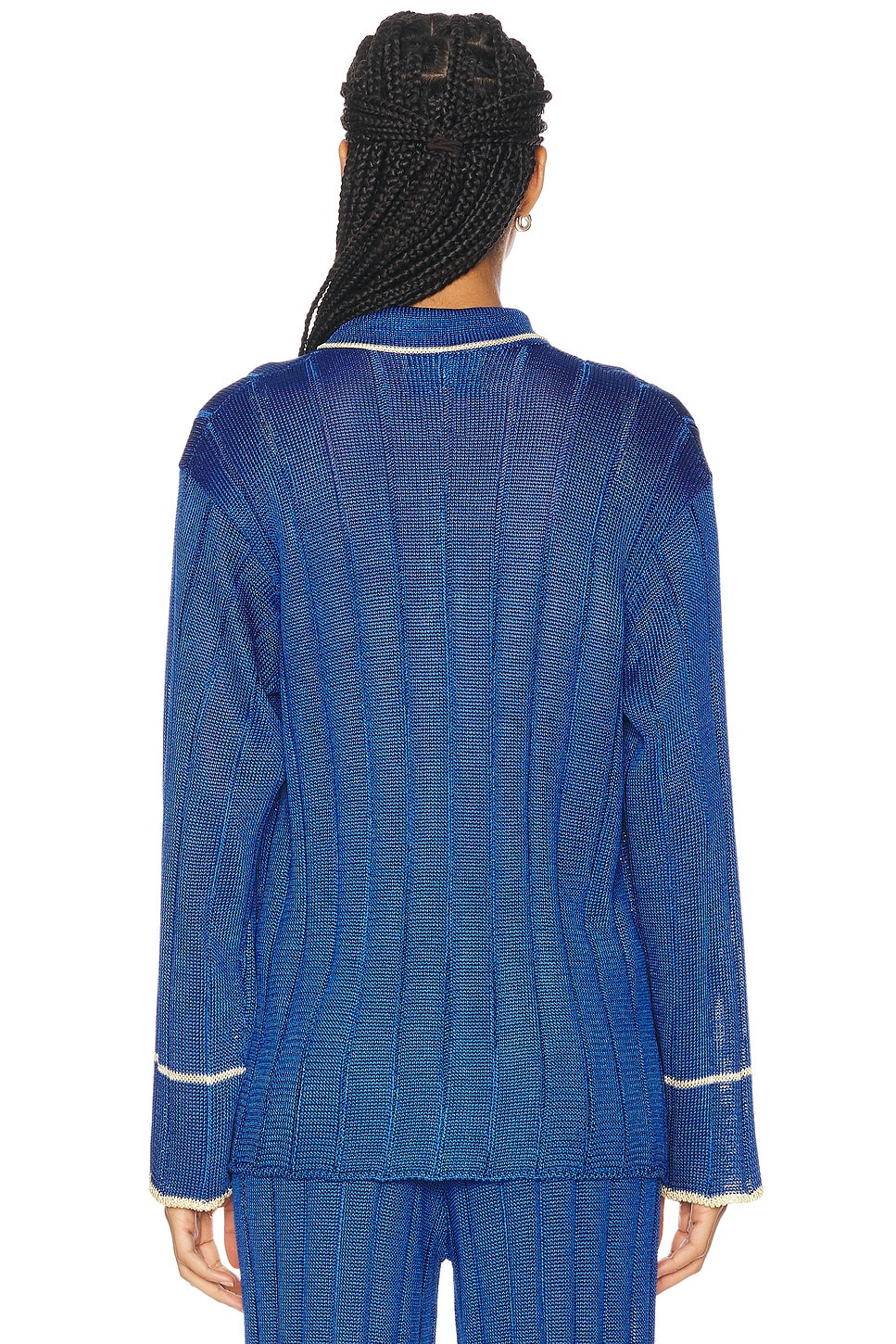 Wide Rib Long Sleeve Pajama Shirt - 5