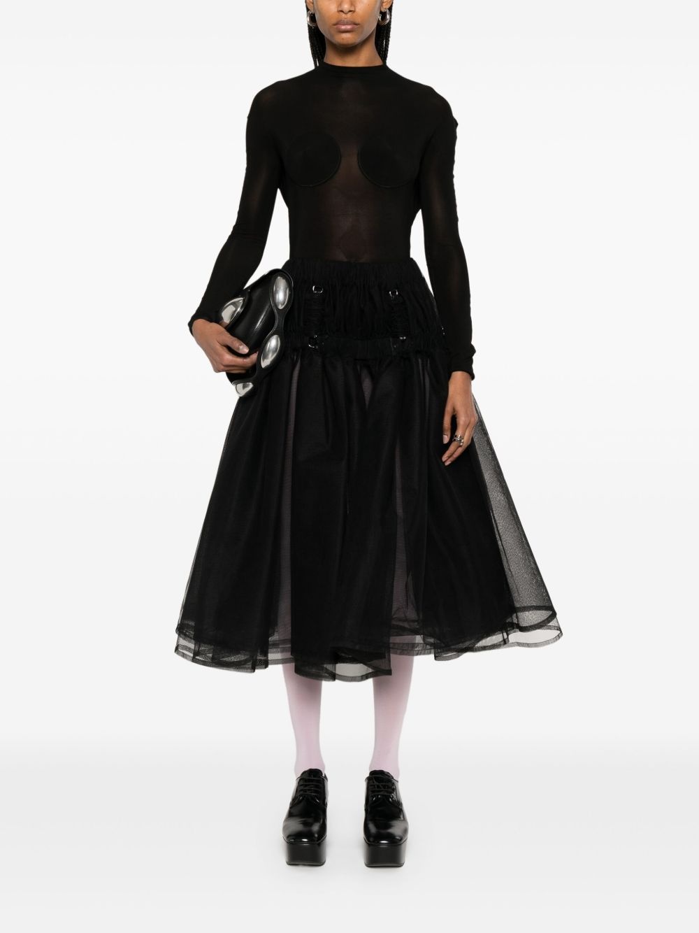tulle midi skirt - 2