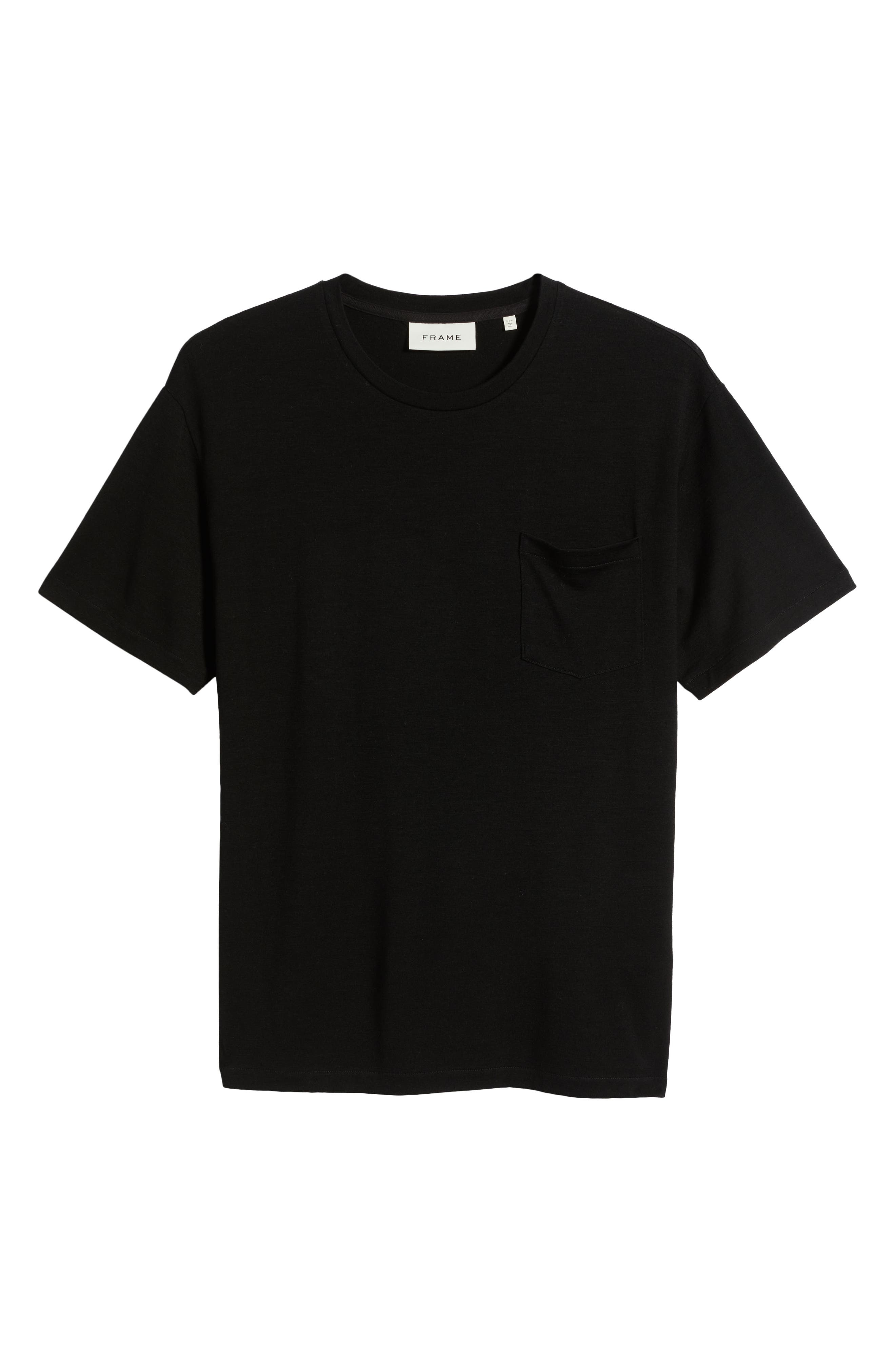 FRAME Lightweight Wool T-Shirt in Black at Nordstrom - 5