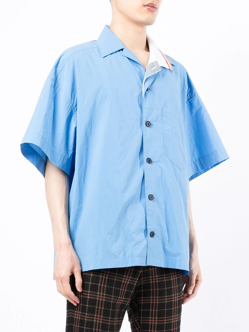 contrasting short-sleeved shirt - 3