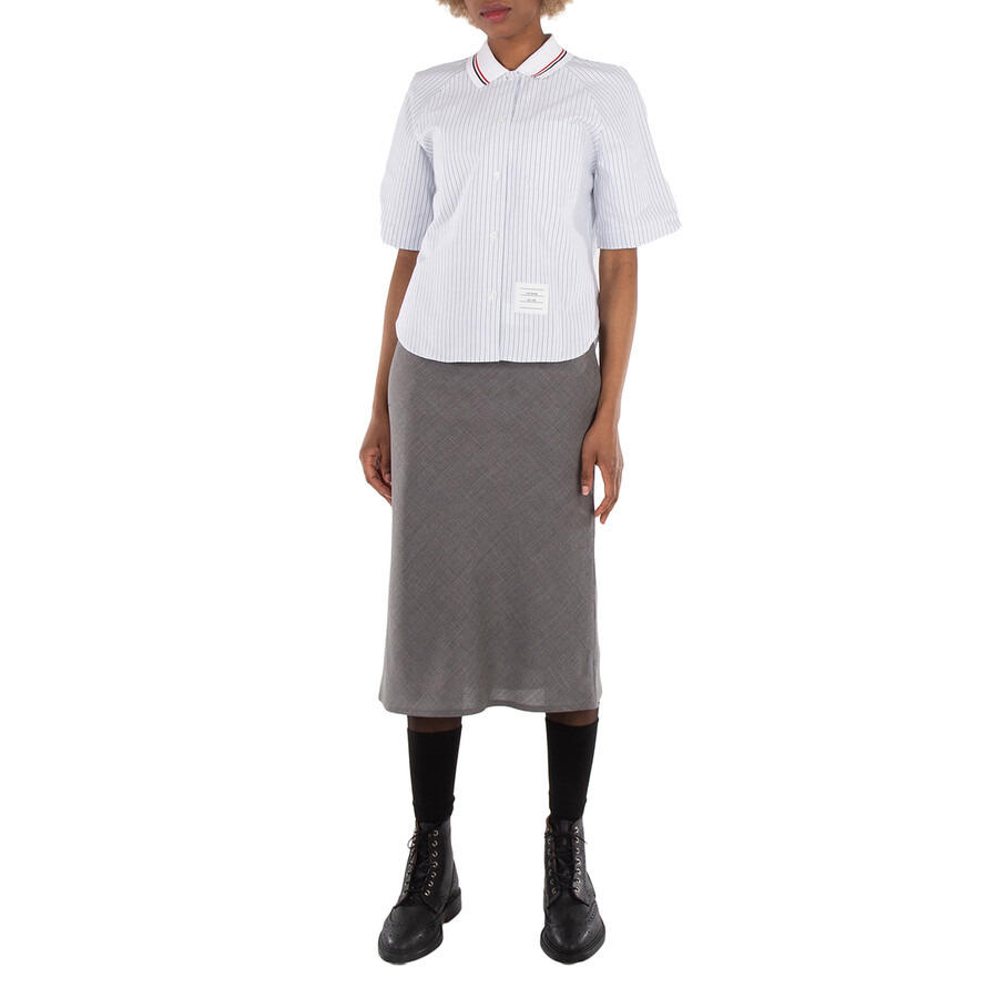 Thom Browne Box Pleat Stripe Poplin Shirt - 4