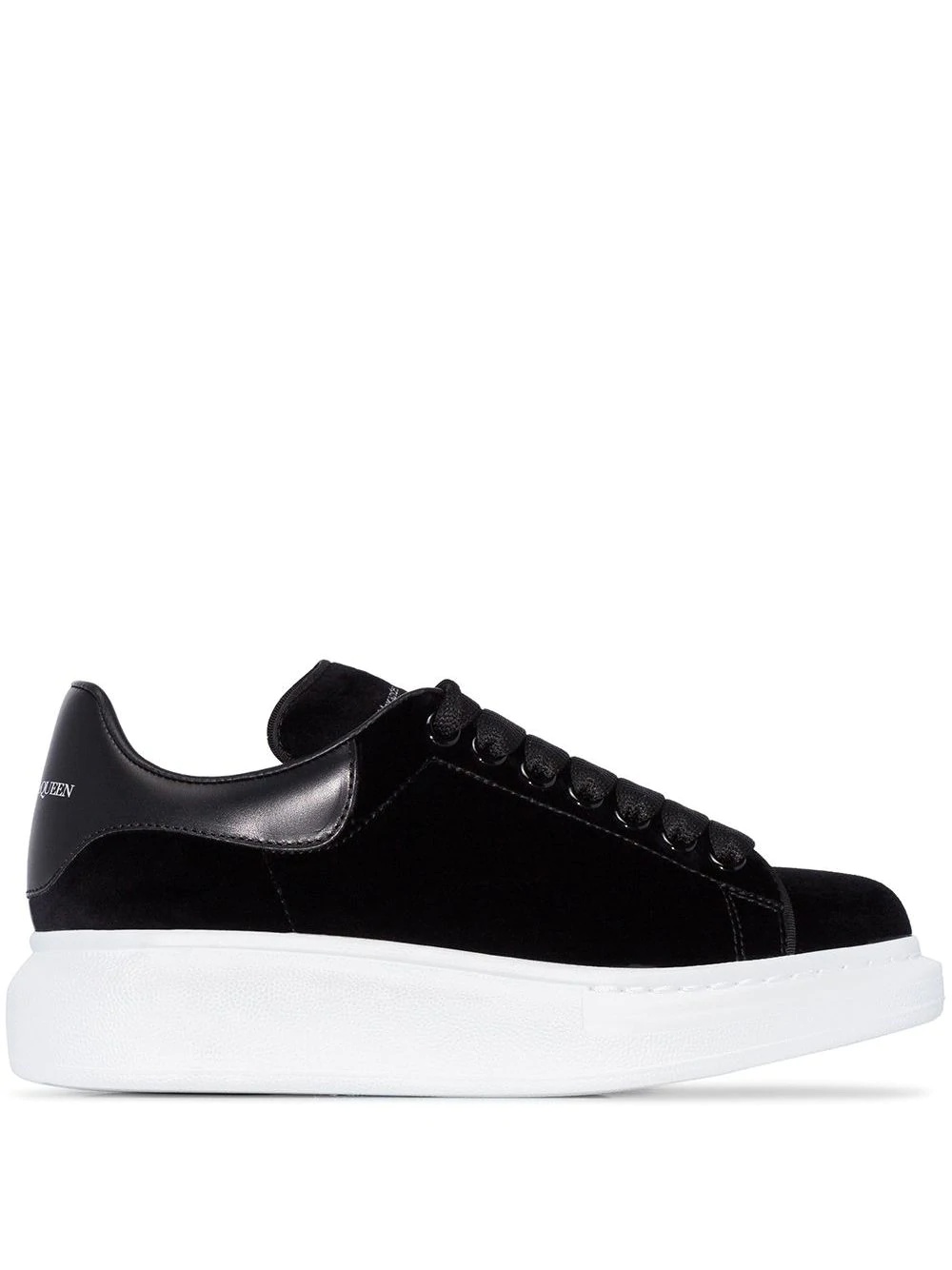 oversized-sole velvet sneakers - 1