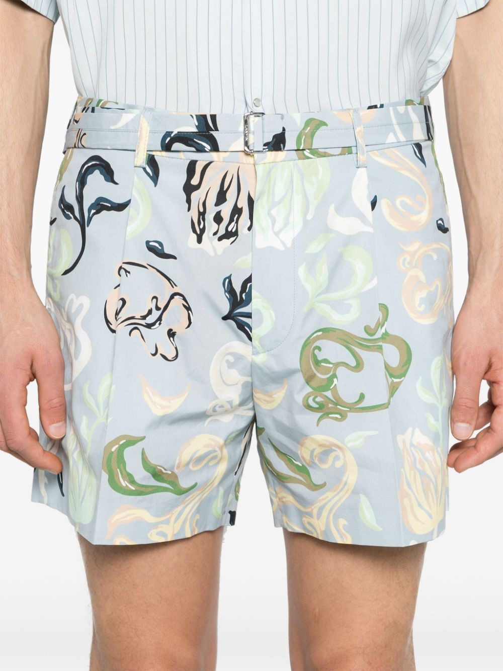 abstract-print bermuda shorts - 5
