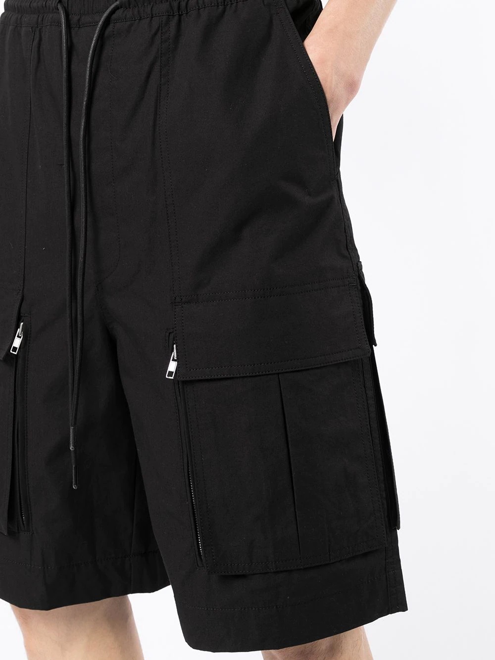 drawstring cargo shorts - 5