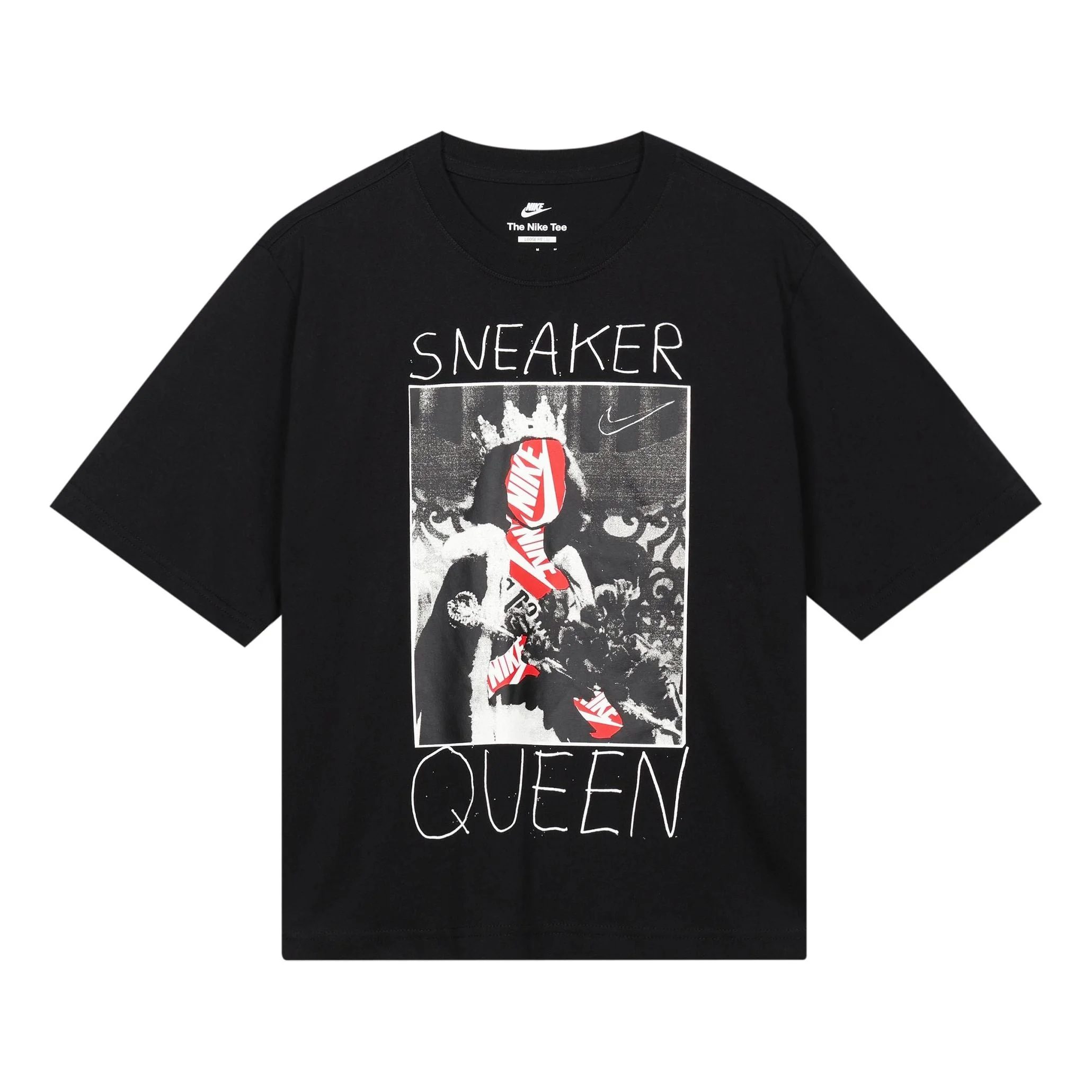 (WMNS) Nike Sneaker Queen T-Shirt 'Black' FD2532-010 - 1