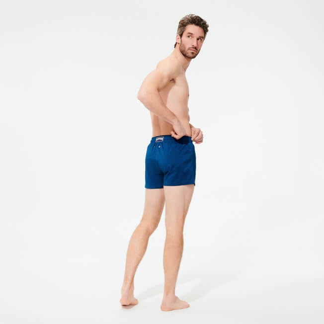 Men Swim Trunks Short and Fitted Stretch Solid - 4