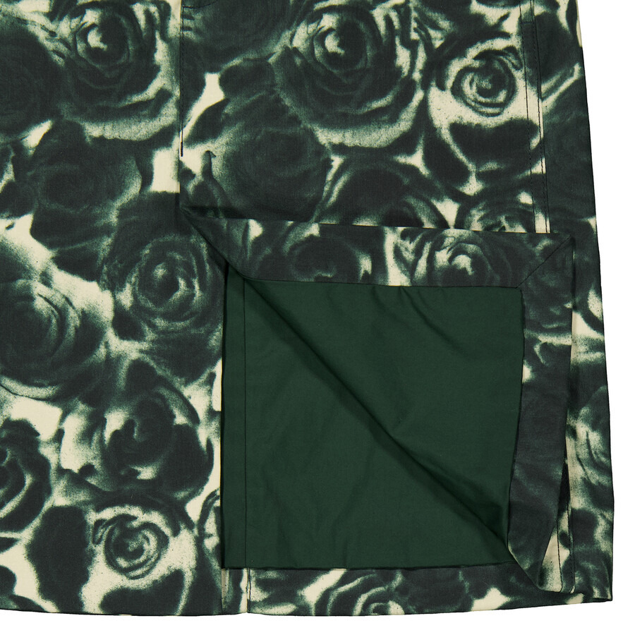 Burberry Floral Print Waxed Cotton Skirt - 2