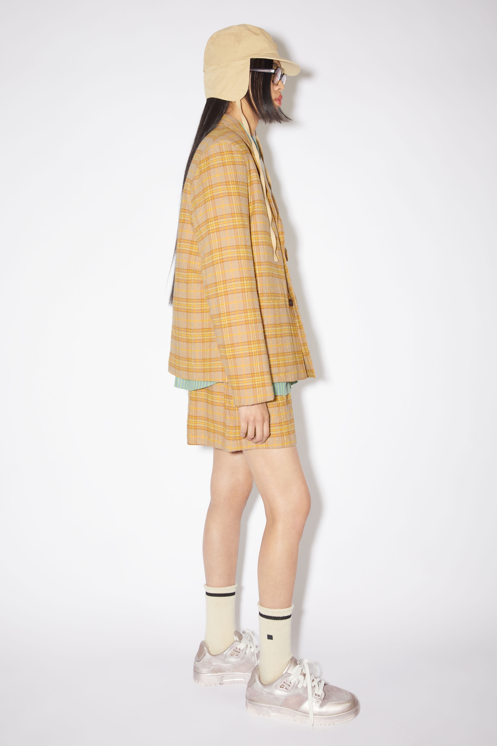 Check blazer - Brown/orange - 4