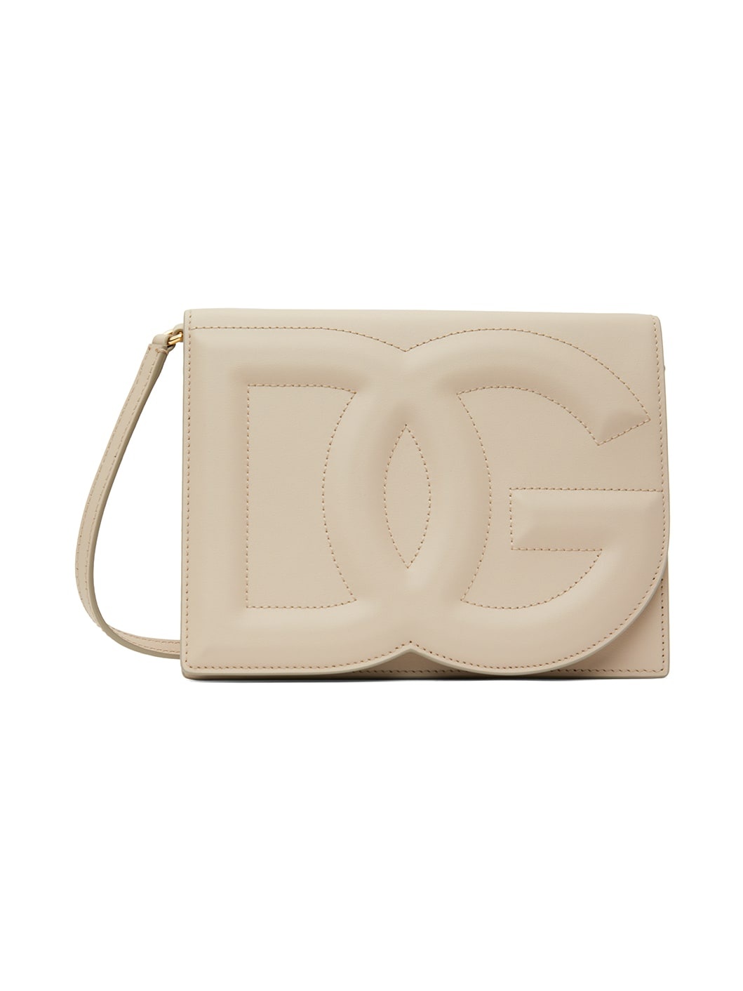 Beige 'DG' Logo Crossbody Bag - 1