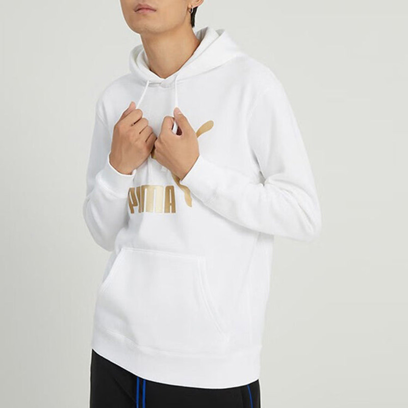 PUMA Classics 금속 보통 적합 Hoodie 'White'537678-02 4