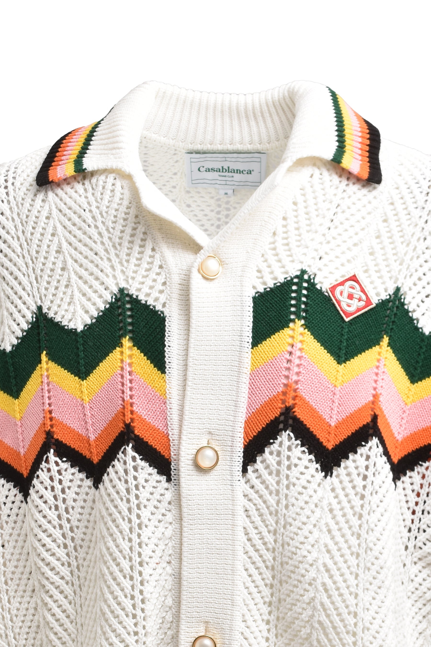 CHEVRON LACE SHIRT / WHT MULTI - 3