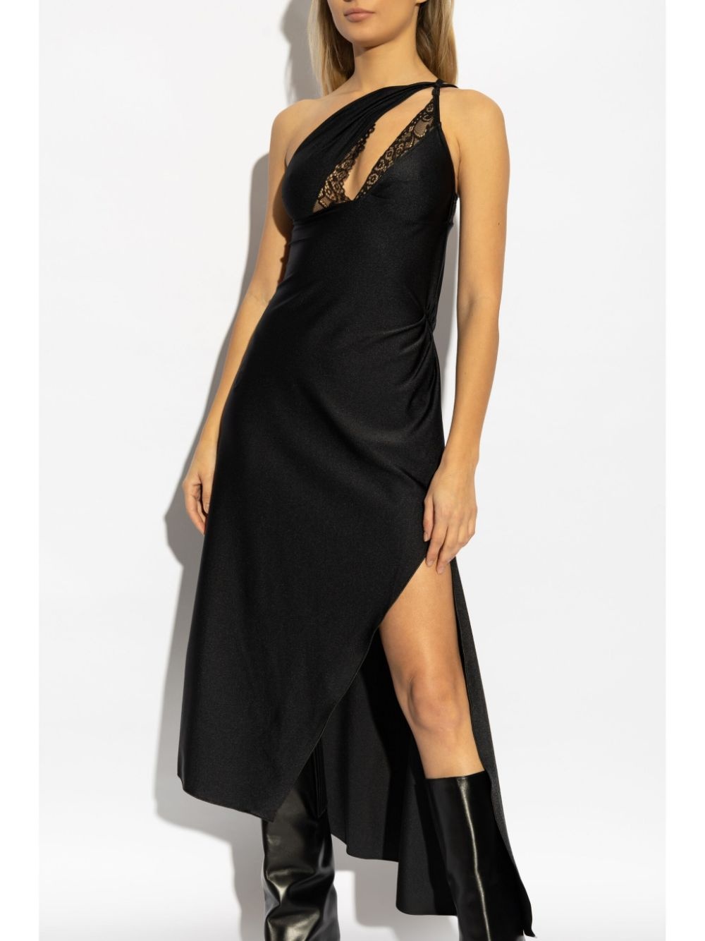 lace-trim detailing dress - 3