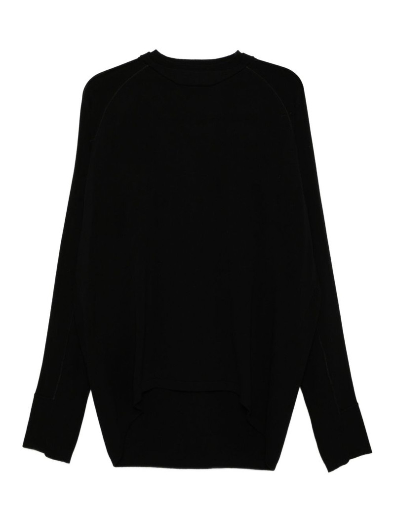 panelled cotton jumper 1