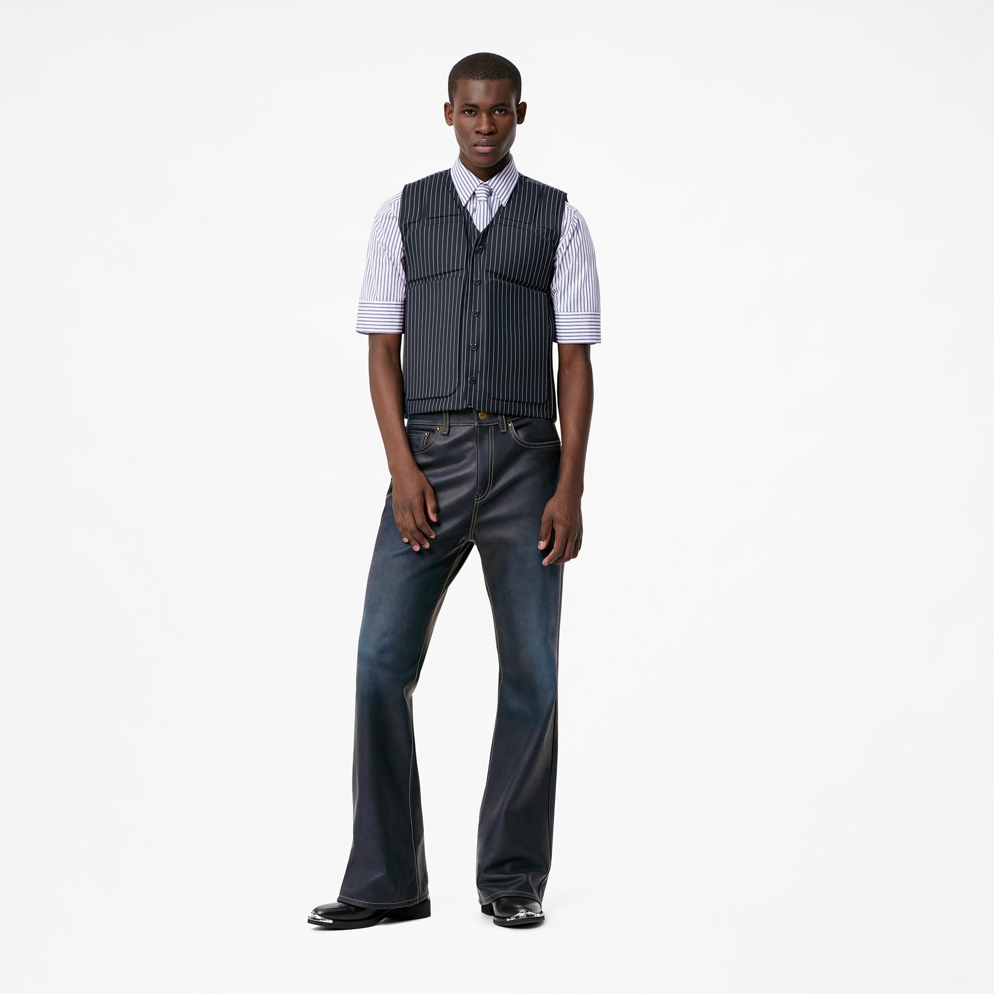 Pinstripe Padded Waistcoat - 2