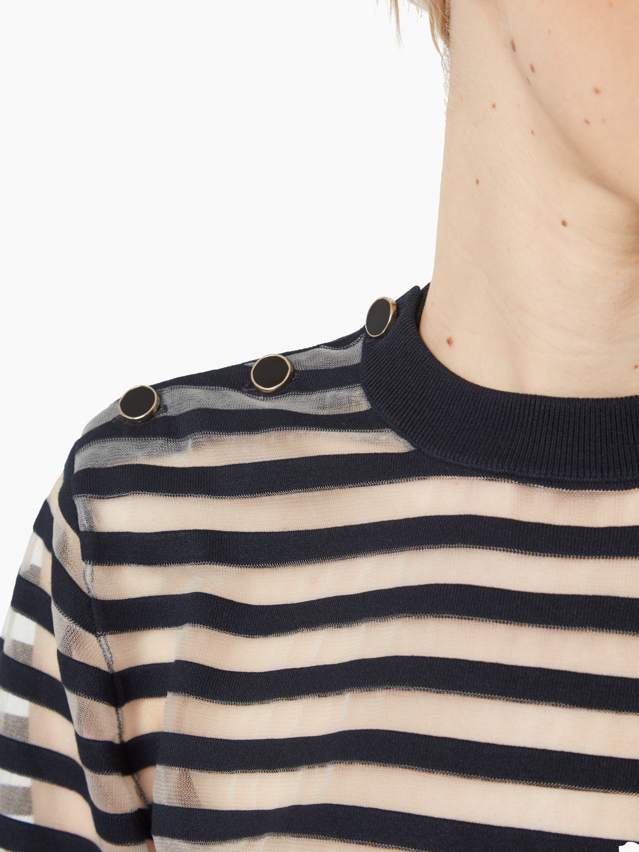 TRANSPARENT STRIPED SWEATER - 3