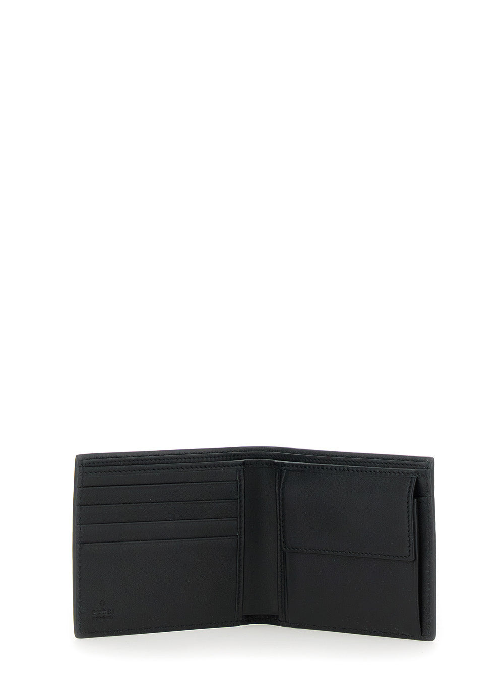 Gucci Men Black Bi-Fold Wallet With All-Over Gg Motif In Leather Man - 5