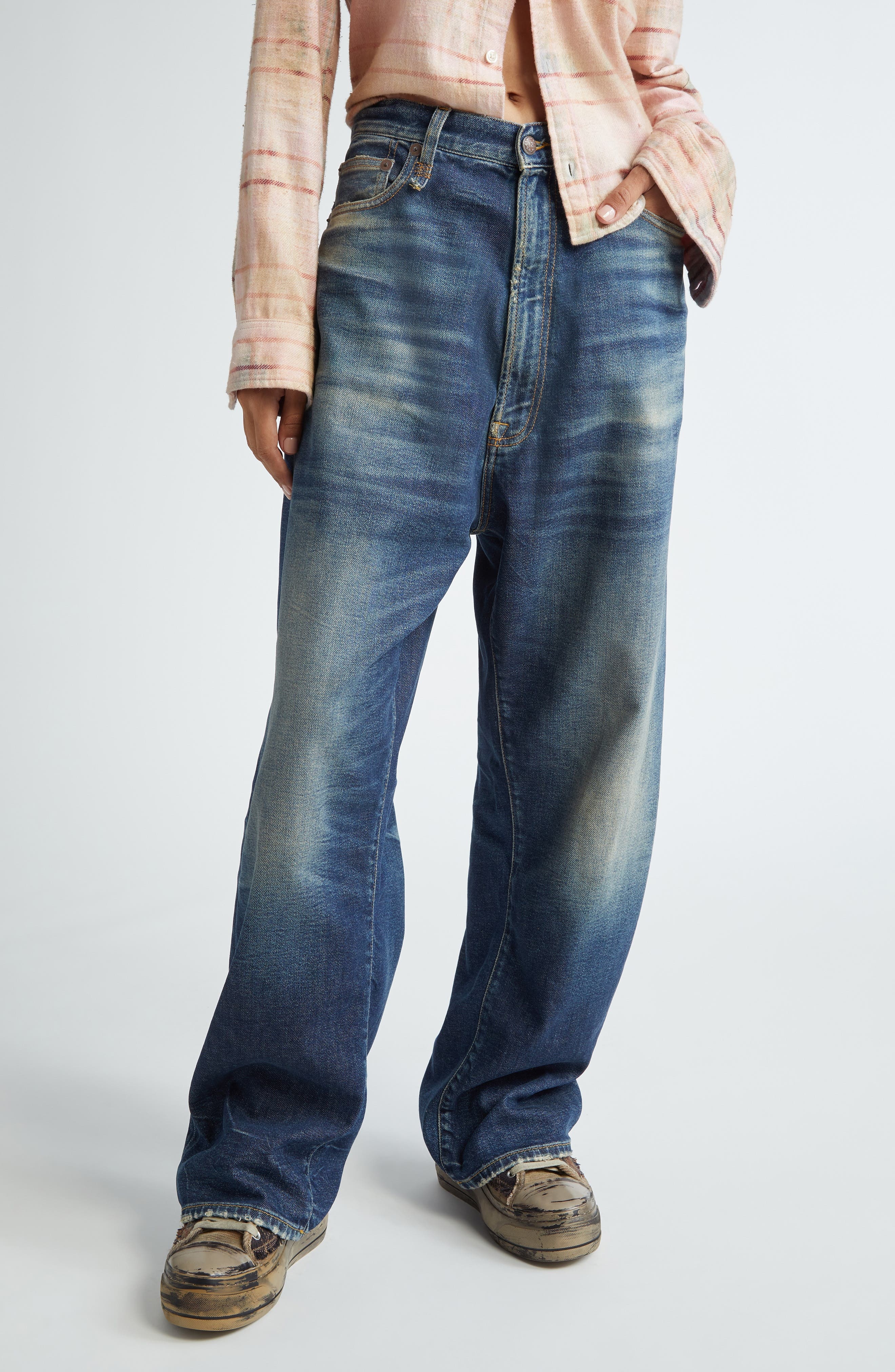R13 Venti Baggy Jeans in Ansel Blue at Nordstrom - 1