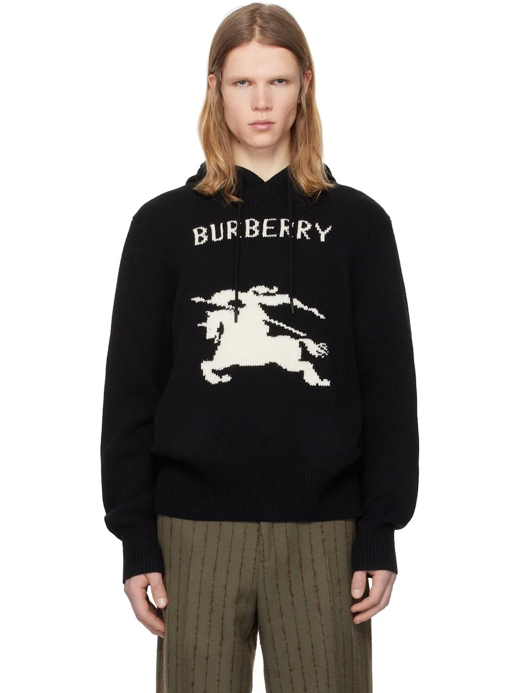 Black EKD Wool Cashmere Hoodie - 1
