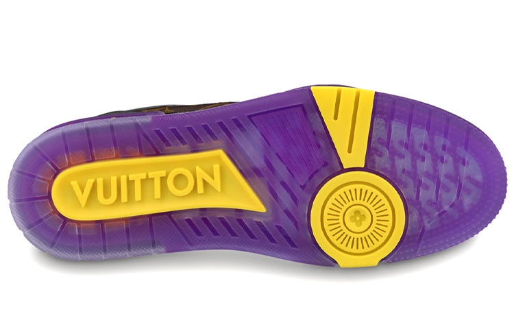 LOUIS VUITTON x Lakers LV Trainers 'Brown Monogram with Black Purple' 1A8WJ6 - 5