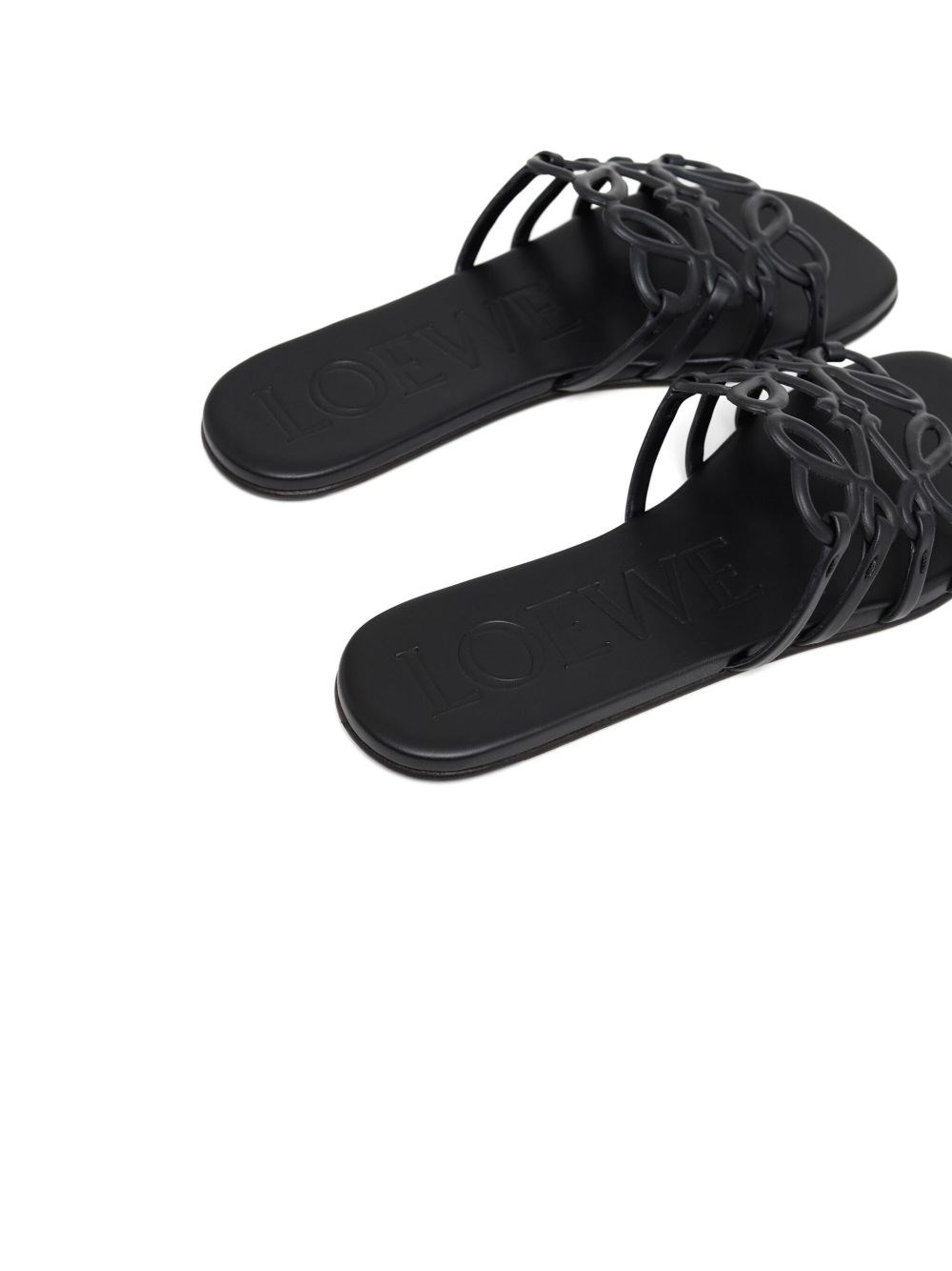 Petal Anagram leather slides - 3
