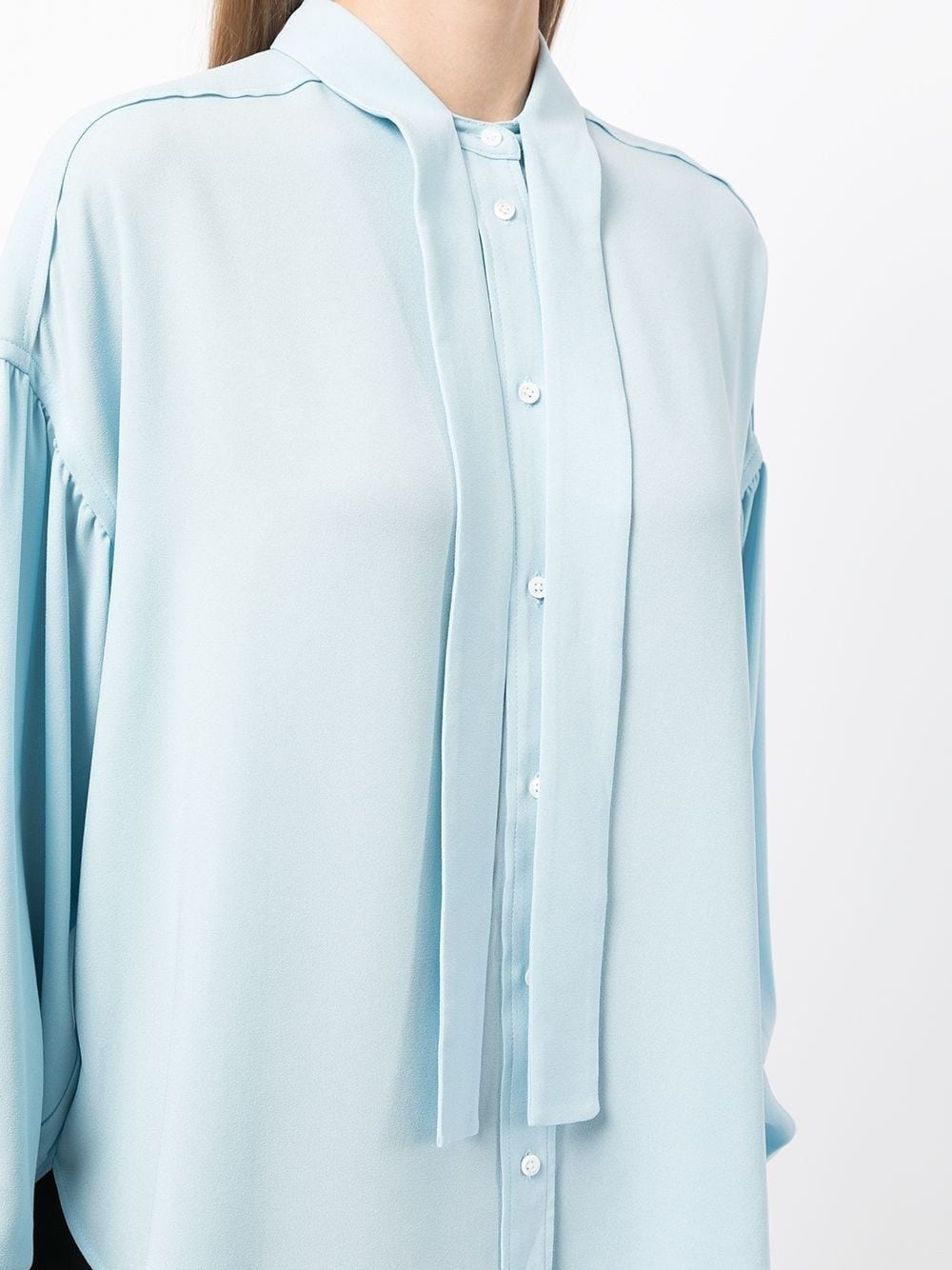 pussybow satin shirt - 5