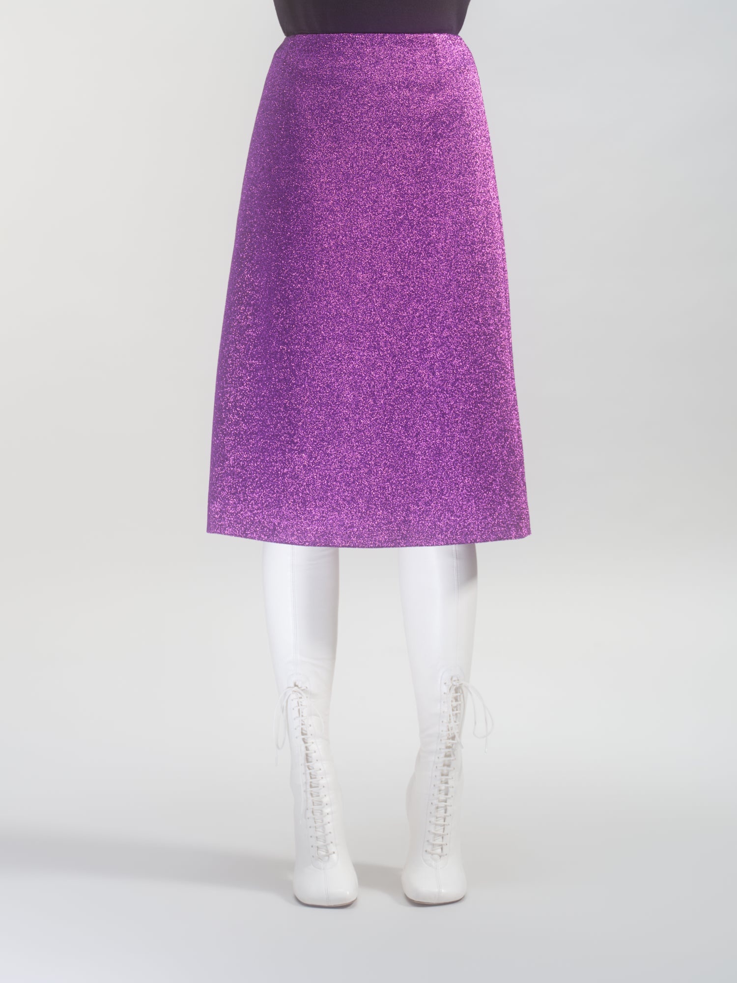 A-LINE GLITTER SKIRT - 2