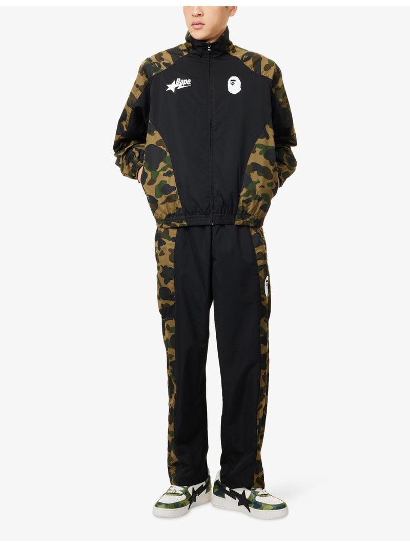 A BATHING APE® Camo-Print Funnel-Neck Shell Jacket outlook