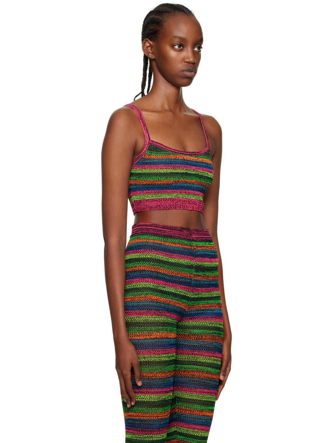 Multicolor Cropped Tank Top - 2