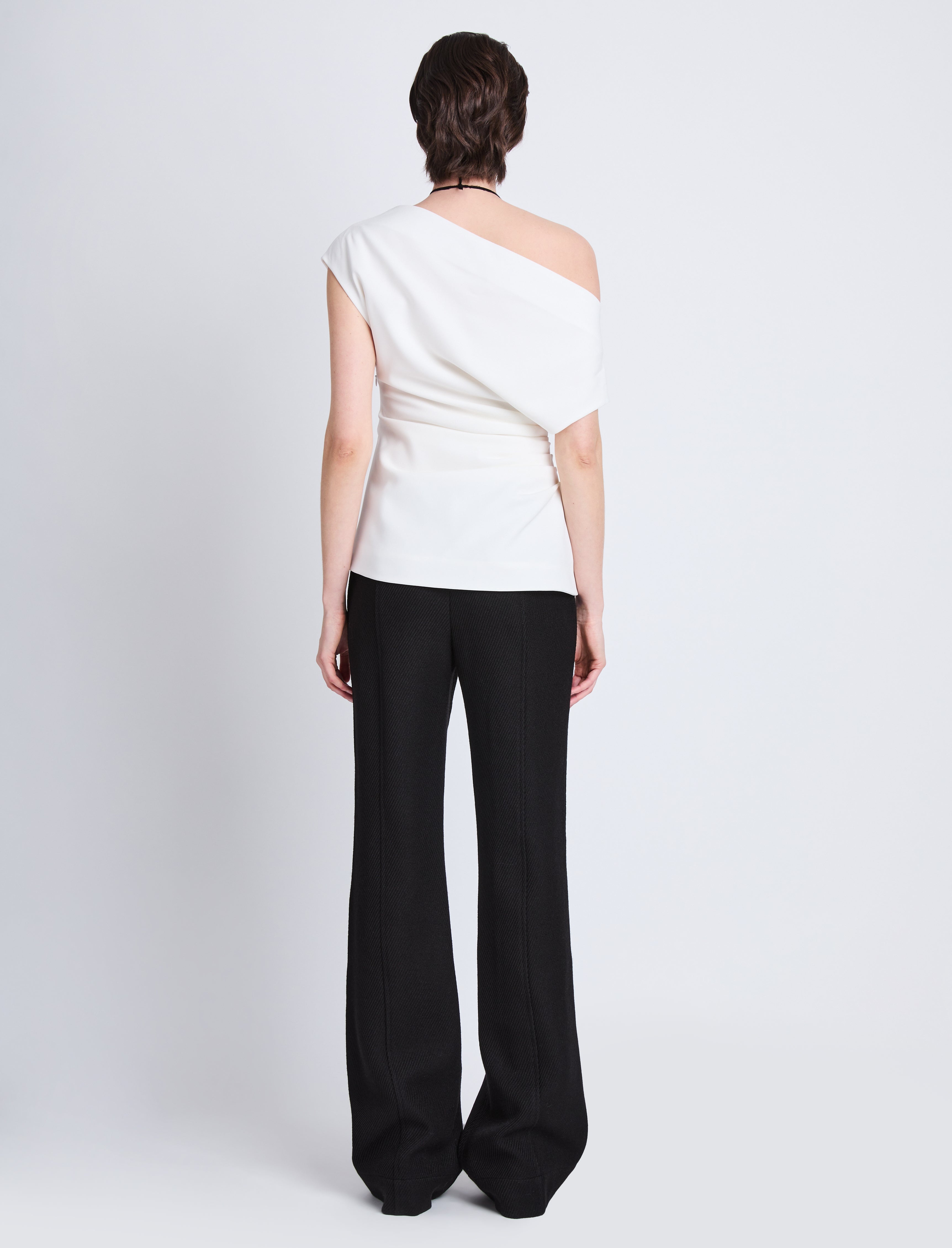 Francesa Off The Shoulder Top in Matte Viscose Crepe - 5