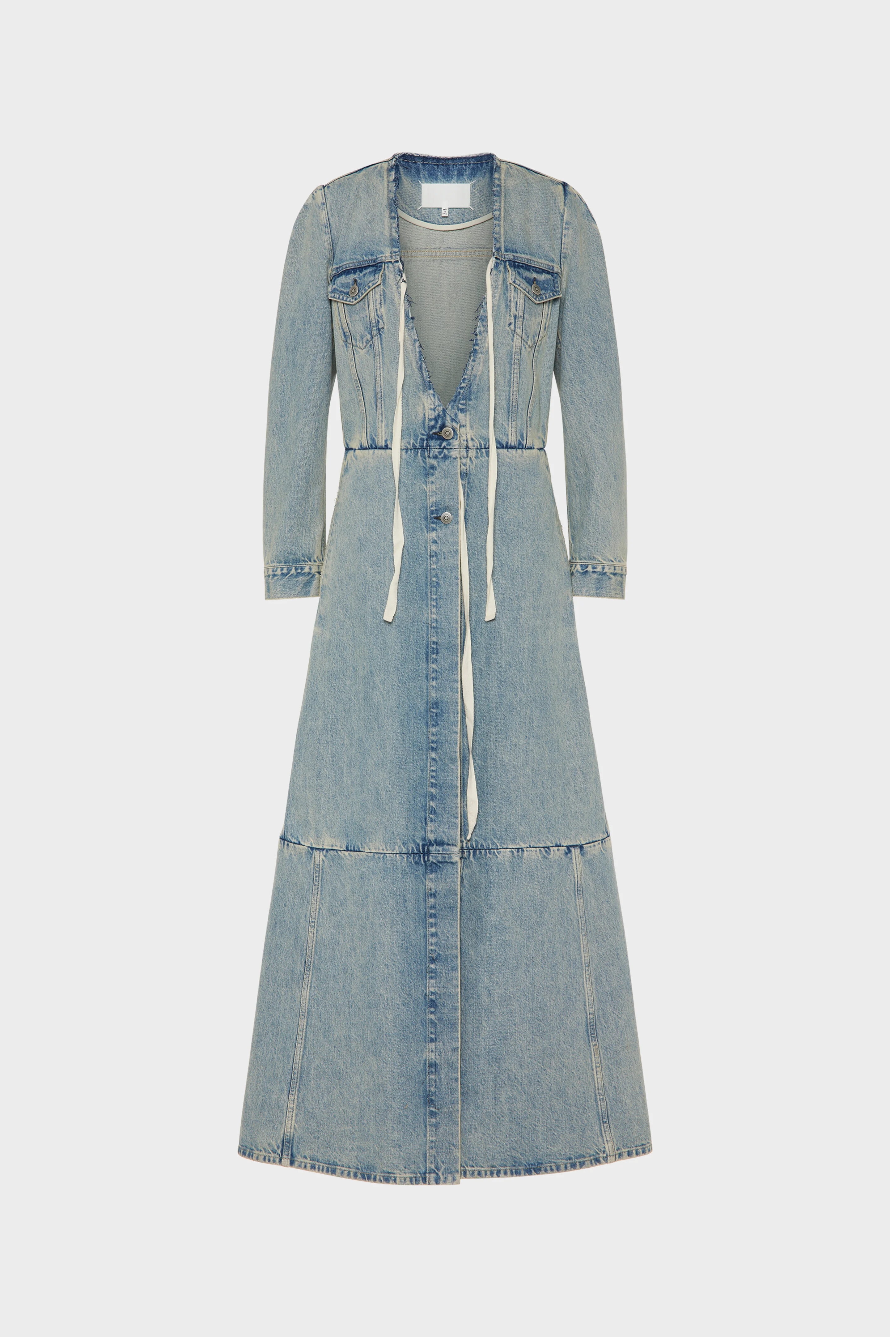 Denim Maxi Coat - 1