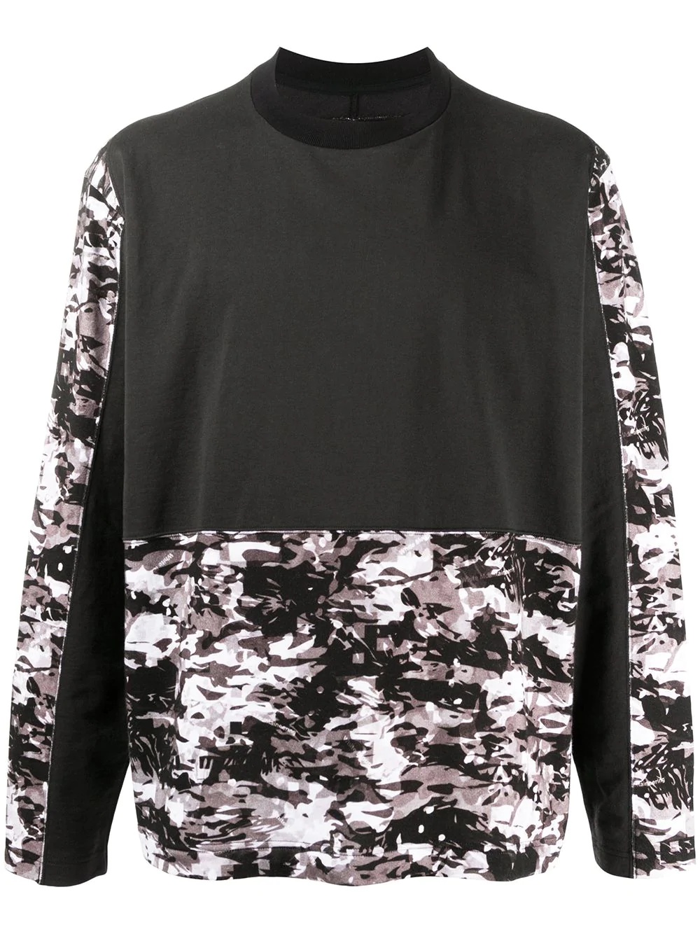 camouflage colour-block sweatshirt - 1