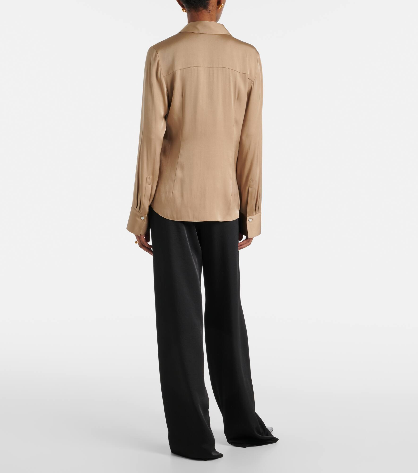 Silk-blend satin shirt - 3