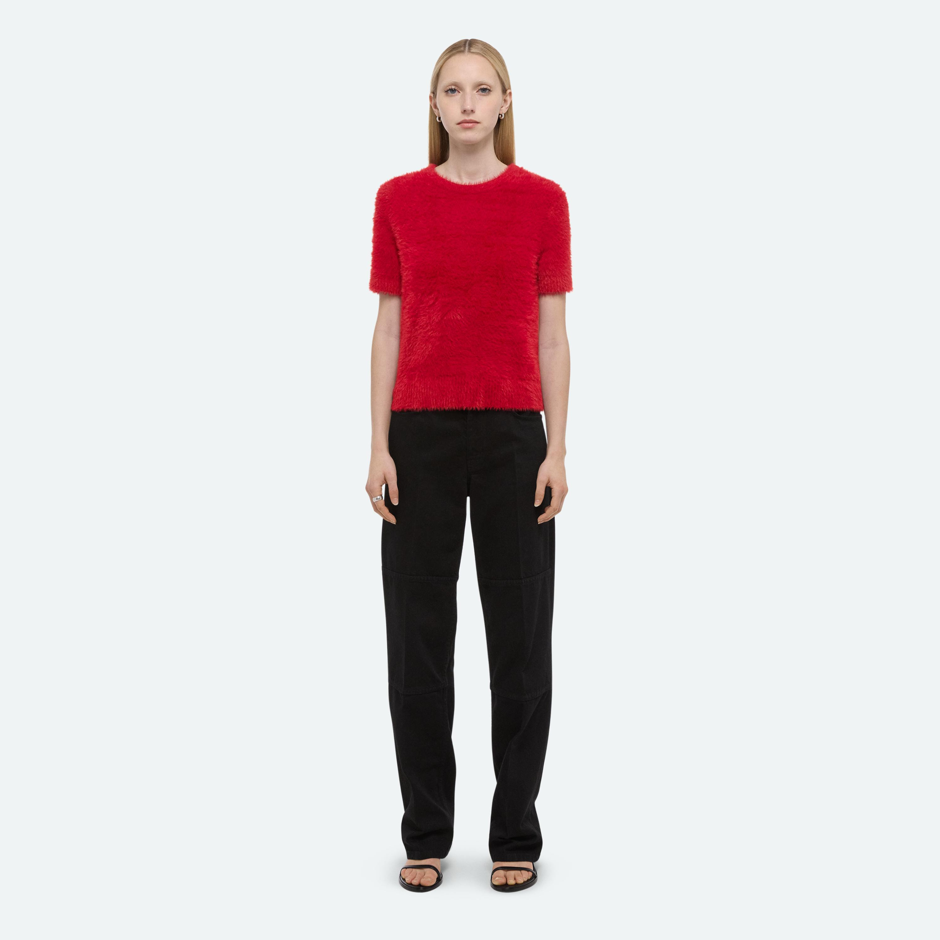 CROPPED SWEATER TEE - 3