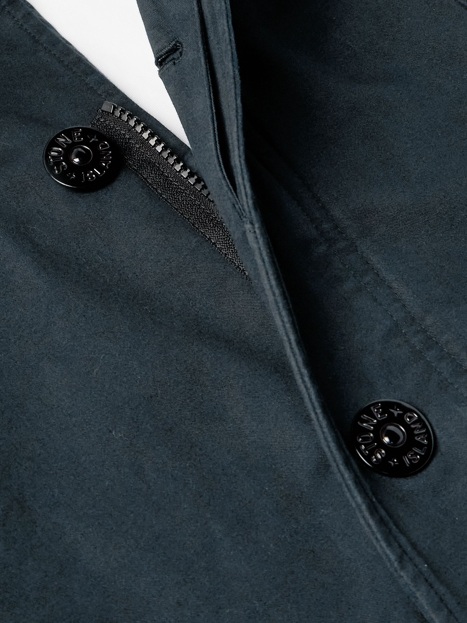 Cotton-Blend Twill Parka Navy - 4