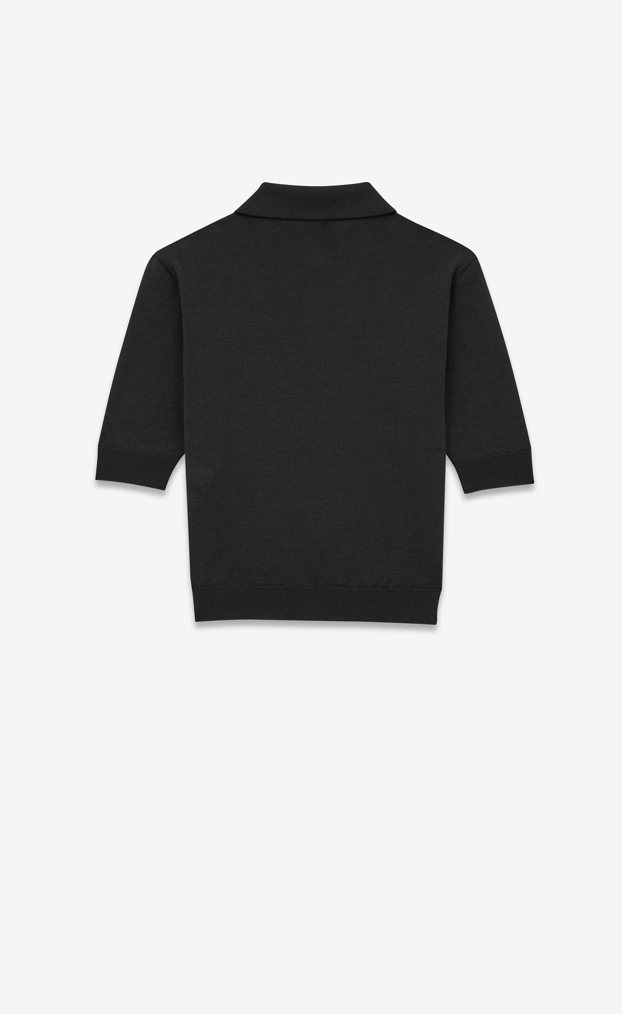 cassandre polo shirt in cashmere, wool, and silk - 2